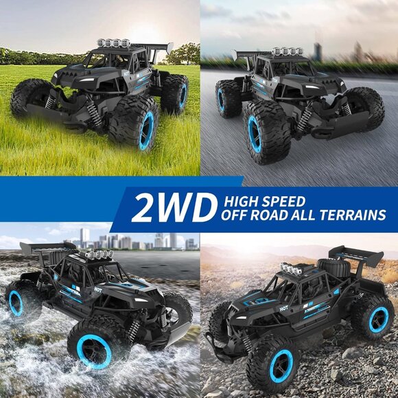 Rc Car,1:14 Scale Hobby Rc Truck for Kids,2.4G Off-Road Remote Control Monster T - Picture 4 of 5